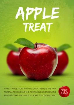 Poster for apple Stock Illustration