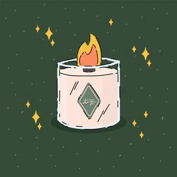 Poster for aromatherapy with a candle. Spa, scented candle, aromatherapy Stock Illustration
