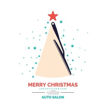 Poster for auto salon. Stock Illustration