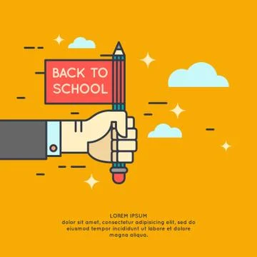 Poster Back to school. Stock Illustration