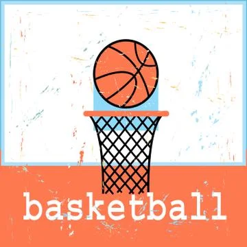 Poster basketboll Stock Illustration