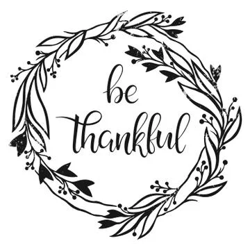 Poster be thankful Stock Illustration