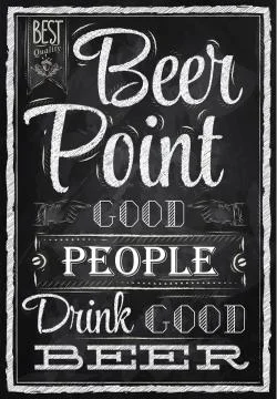 Poster beer point Stock Illustration