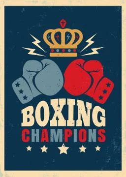 Poster for boxing Stock Illustration