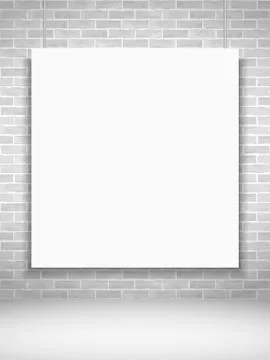 Poster on Brick Wall Ilustración de archivo