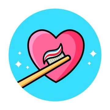 Poster brushing teeth. Childrens learning card. Image for dentistry. Vector Ilustración de archivo