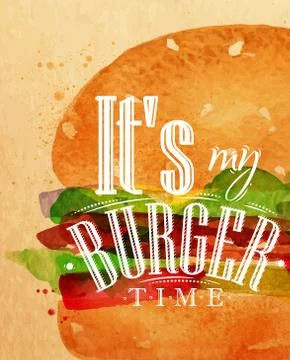 Poster burger Stock Illustration
