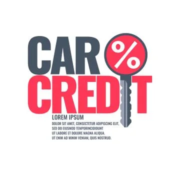 Poster an car loan. Stock Illustration