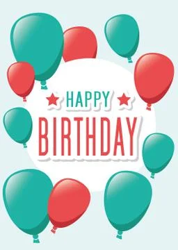 Poster Card Illustration Graphic Vector Happy Birthday To You Illustrazione stock
