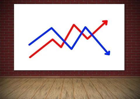 Poster with chart Ilustración de archivo