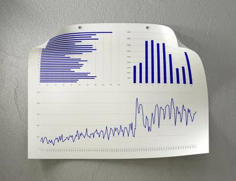 Poster with Charts Stock Illustration