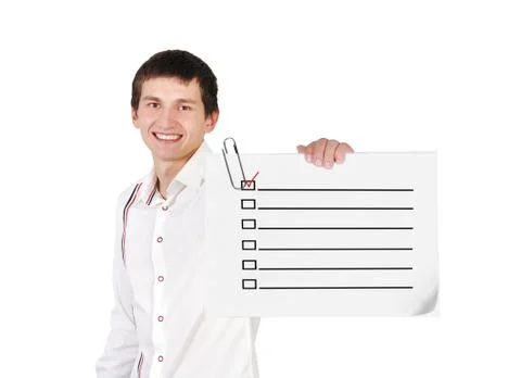 Poster with checklist Stock Photos