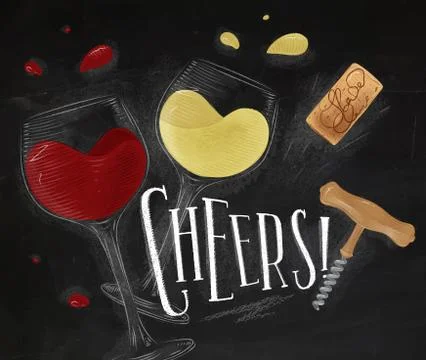 Poster cheers black Stock Illustration