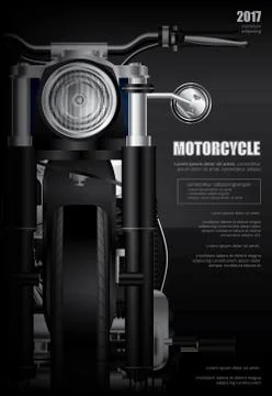 Poster Chopper Motorcycle isolated Vector Illustration Illustrazione stock