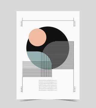 A poster with a circle and a circle on it Stock Illustration