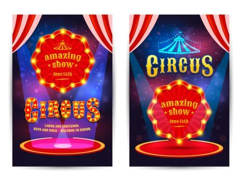 Poster for the circus Stock Illustration