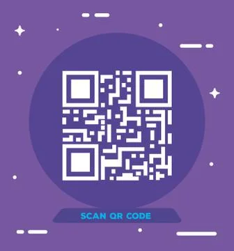 Poster of code qr icon Stock Illustration