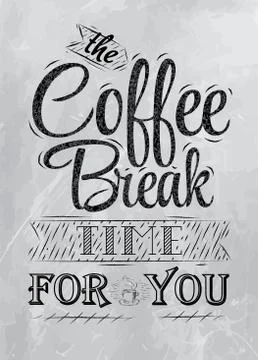 Poster coffee break  coal Stock Illustration