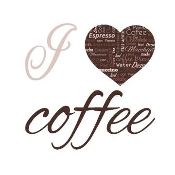 Poster with coffee tags. Stock Illustration