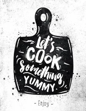 Poster cutting board Stock Illustration