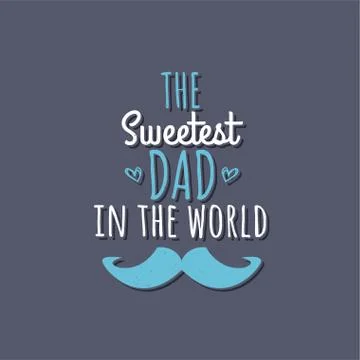Poster for dad with text Stock Illustration