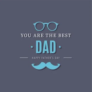 Poster for dad with text Stock Illustration