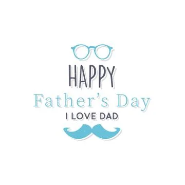Poster for dad with text Stock Illustration