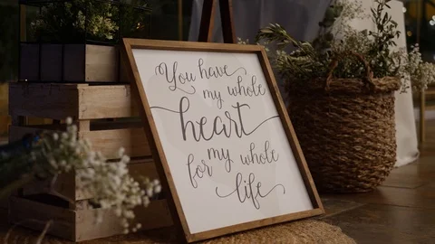 Poster with declaration of love for lovers 動画素材 108374151