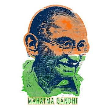 Poster design for 2 October birth anniversary of Mahatma Gandhi Illustrazione stock