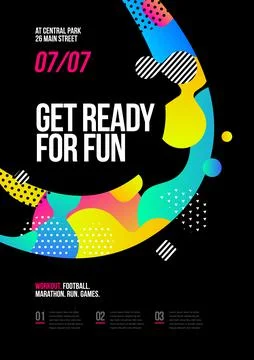 Poster design for fun event, party or competition. Stock Illustration
