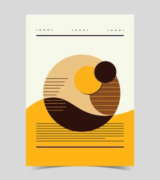 A poster with a design on it that says  the word  on it. Stock Illustration