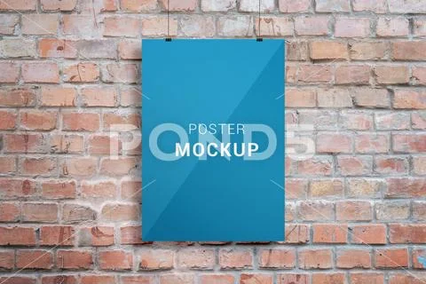 Poster design presentation mockup PSD Template
