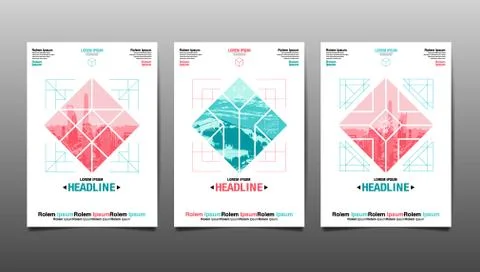 Poster Design Template,  Abstract Background, presentation, vector Illustrati Stock Illustration