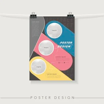 Poster design template Stock Illustration