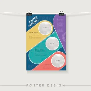 Poster design template Stock Illustration