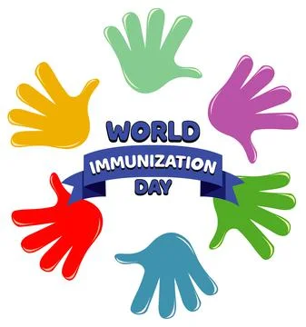 Poster design for world immunization day Stock Illustration