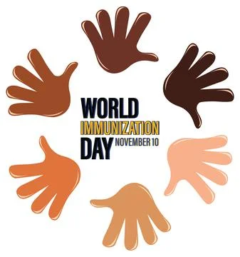 Poster design for world immunization day Stock Illustration