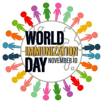 Poster design for world immunization day Stock Illustration