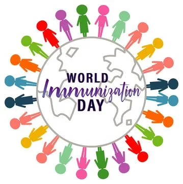 Poster design for world immunization day Stock Illustration