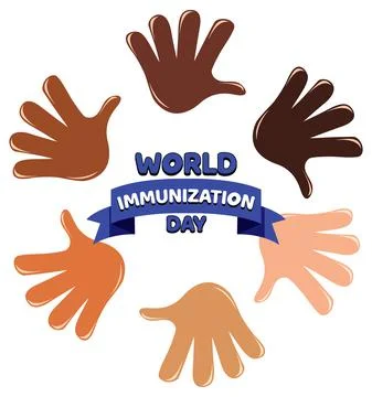 Poster design for world immunization day Stock Illustration