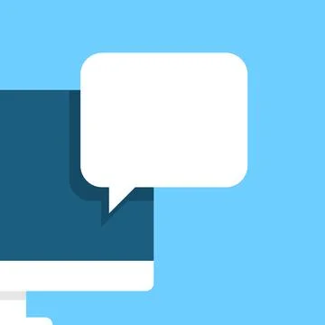 Poster with desktop notification. New message banner. Stock Illustration