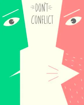 Poster does not conflict Stock Illustration