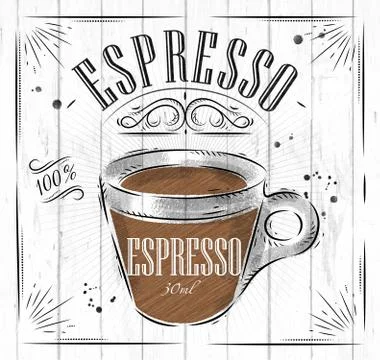 Poster espresso Stock Illustration