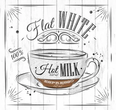 Poster flat white Stock Illustration