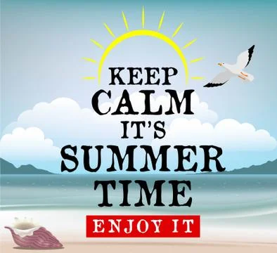 Poster flyer with beach background Stock Illustration