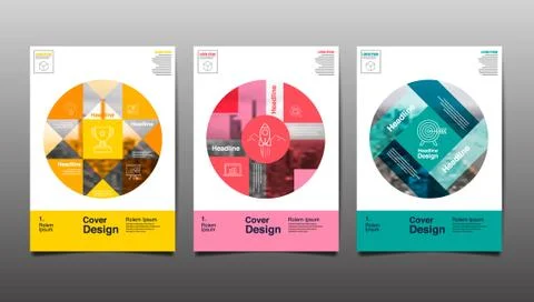 Poster , Flyer Template, Circle Abstact Background, vector Illustration Stock Illustration