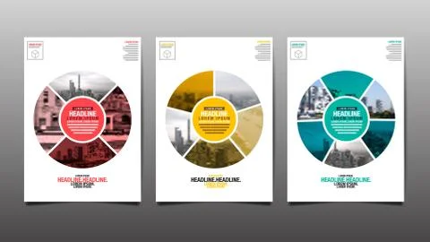 Poster , Flyer Template, Circle Abstract Background, vector Illustration. 스톡 일러스트