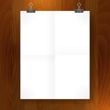 Poster fold blank paper vector template イラスト素材