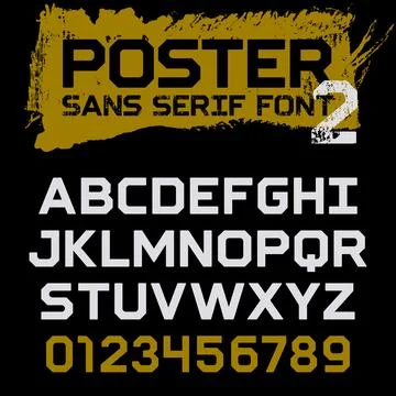 Poster font 002 Stock Illustration