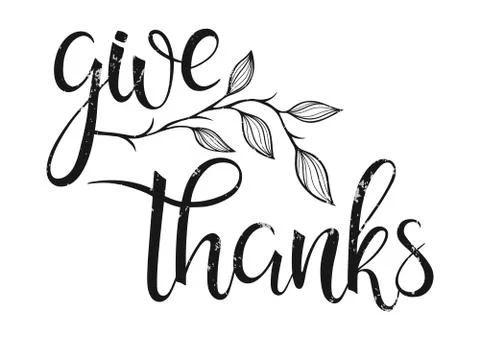 Poster give thanks Stock Illustration